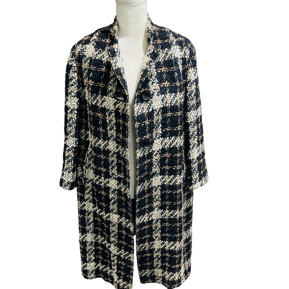 Vintage Peck & Peck Women’s Scottish Fabric Heavyweight Tweed Button Down Coat - Picture 10 of 16